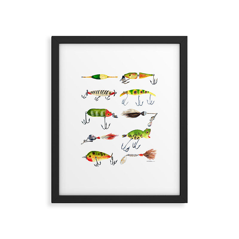 Vintage Fishing Lures Framed Art Print Gallery Image 6
