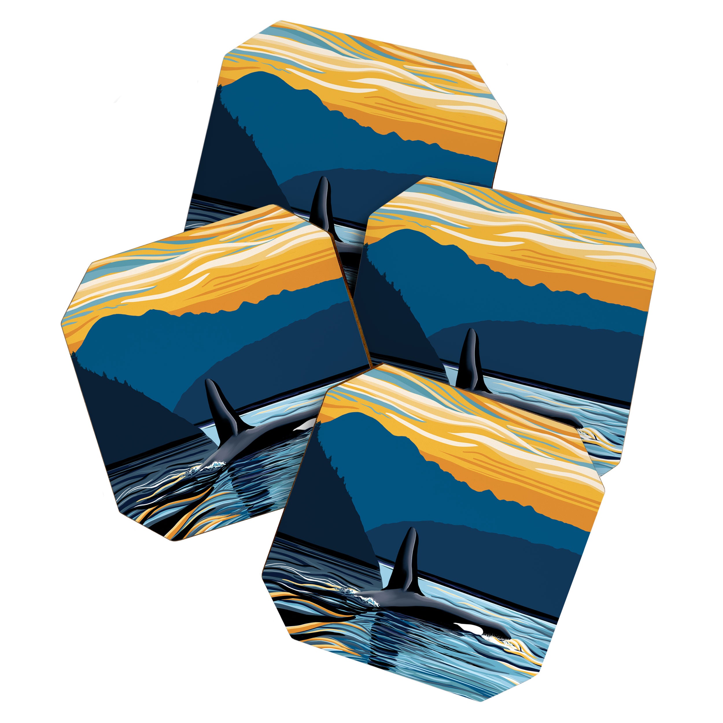 Evening swim Coaster Gallery Image 1