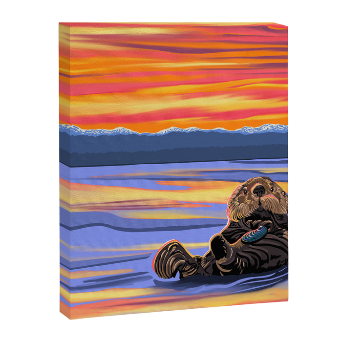 Otter - The cute Sea Monkey Canvas Print Gallery Image 1