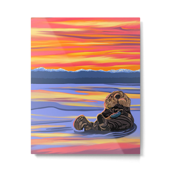 Otter - The cute Sea Monkey Metal Print Gallery Image 1