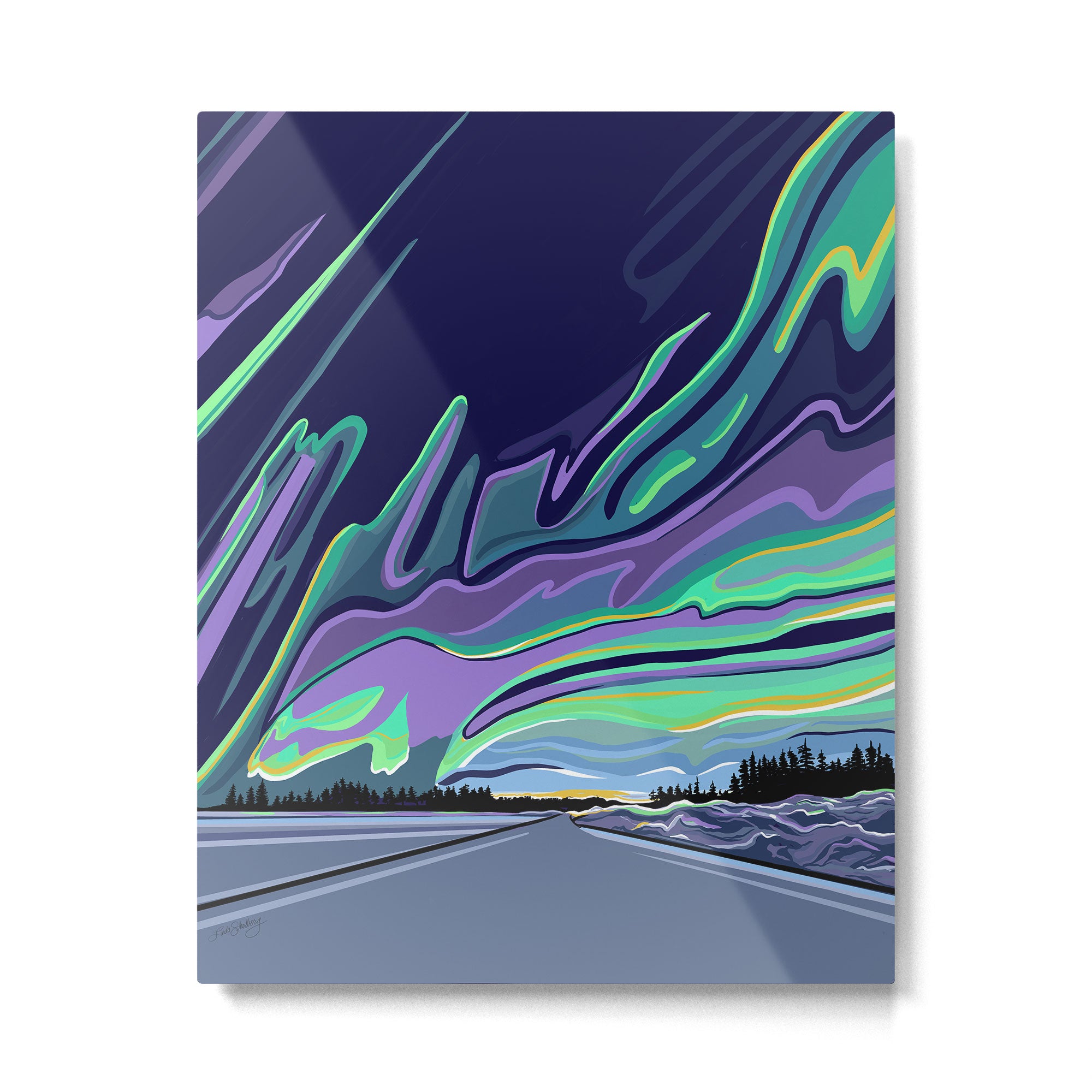 Road to Aurora Metal Print Gallery Image 4