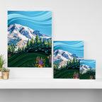 Wildflowers on Mount Rainier Canvas Print Gallery Image 3