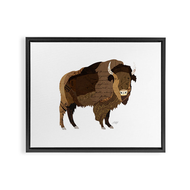 Buffalo Collage Framed Canvas Print Gallery Image 2