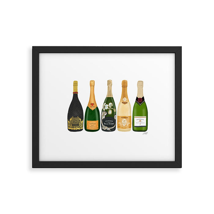 Champagne Bottles Framed Art Print Gallery Image 1