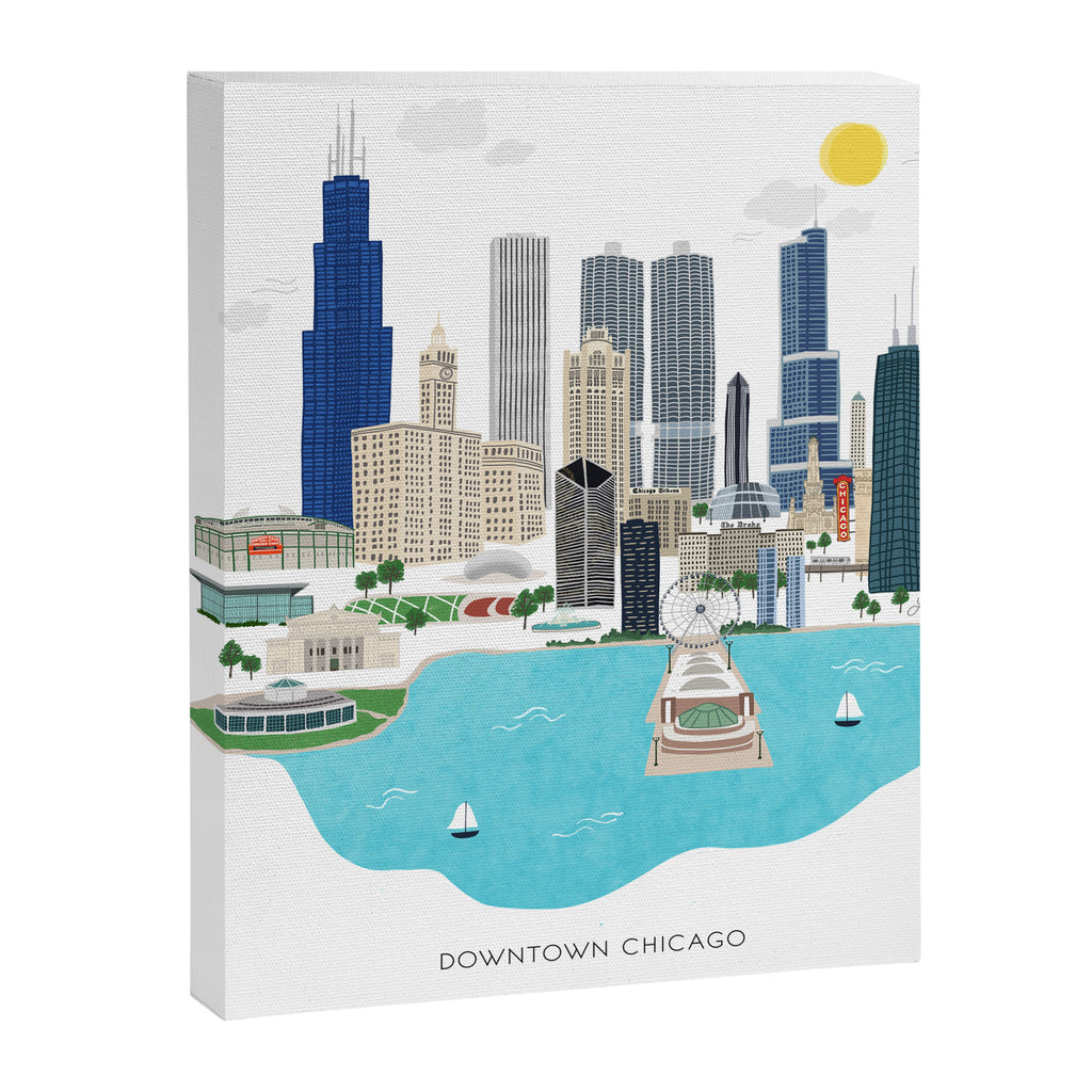 Chicago Illustration Canvas Print Gallery Image 3