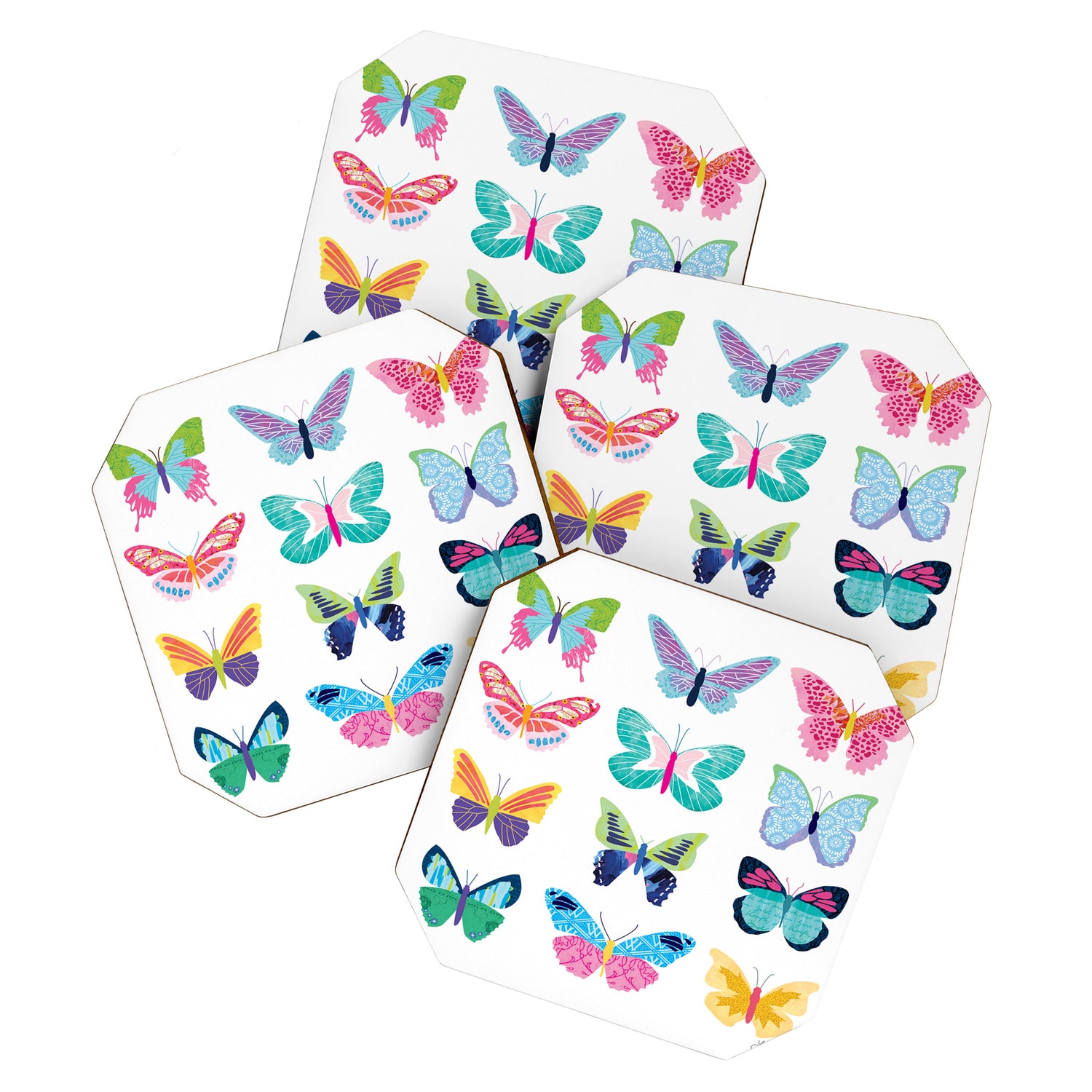 Colorful Butterflies  Coaster Gallery Image 1