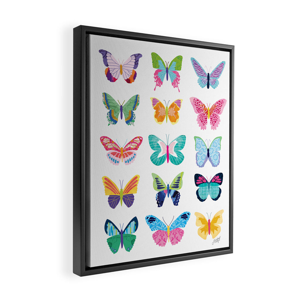 Colorful Butterflies  Framed Canvas Print Gallery Image 2