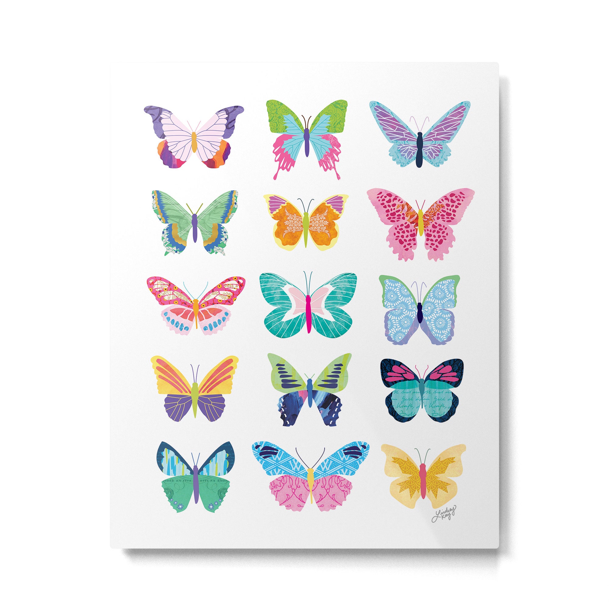 Colorful Butterflies  Metal Print Gallery Image 4