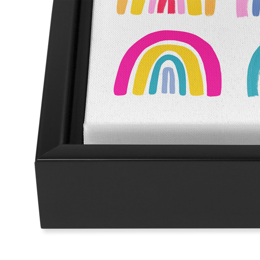 Colorful Rainbows Framed Canvas Print Gallery Image 3