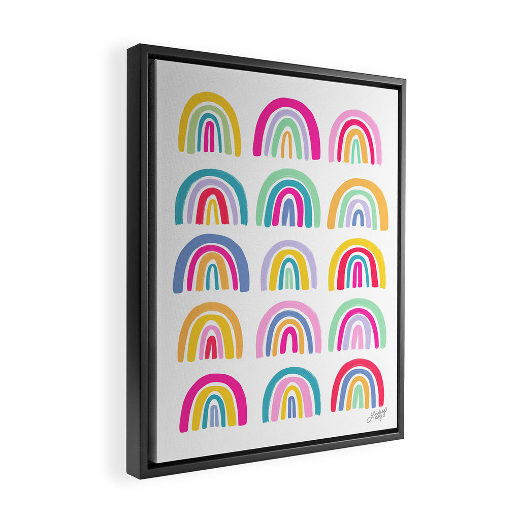 Colorful Rainbows Framed Canvas Print Gallery Image 2