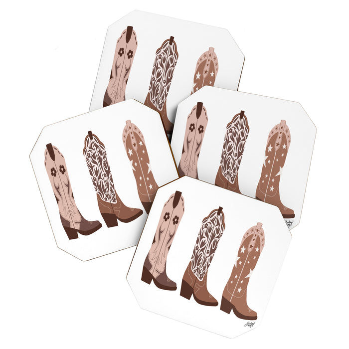 Cowboy Boots {Brown Palette) Coaster Gallery Image 1