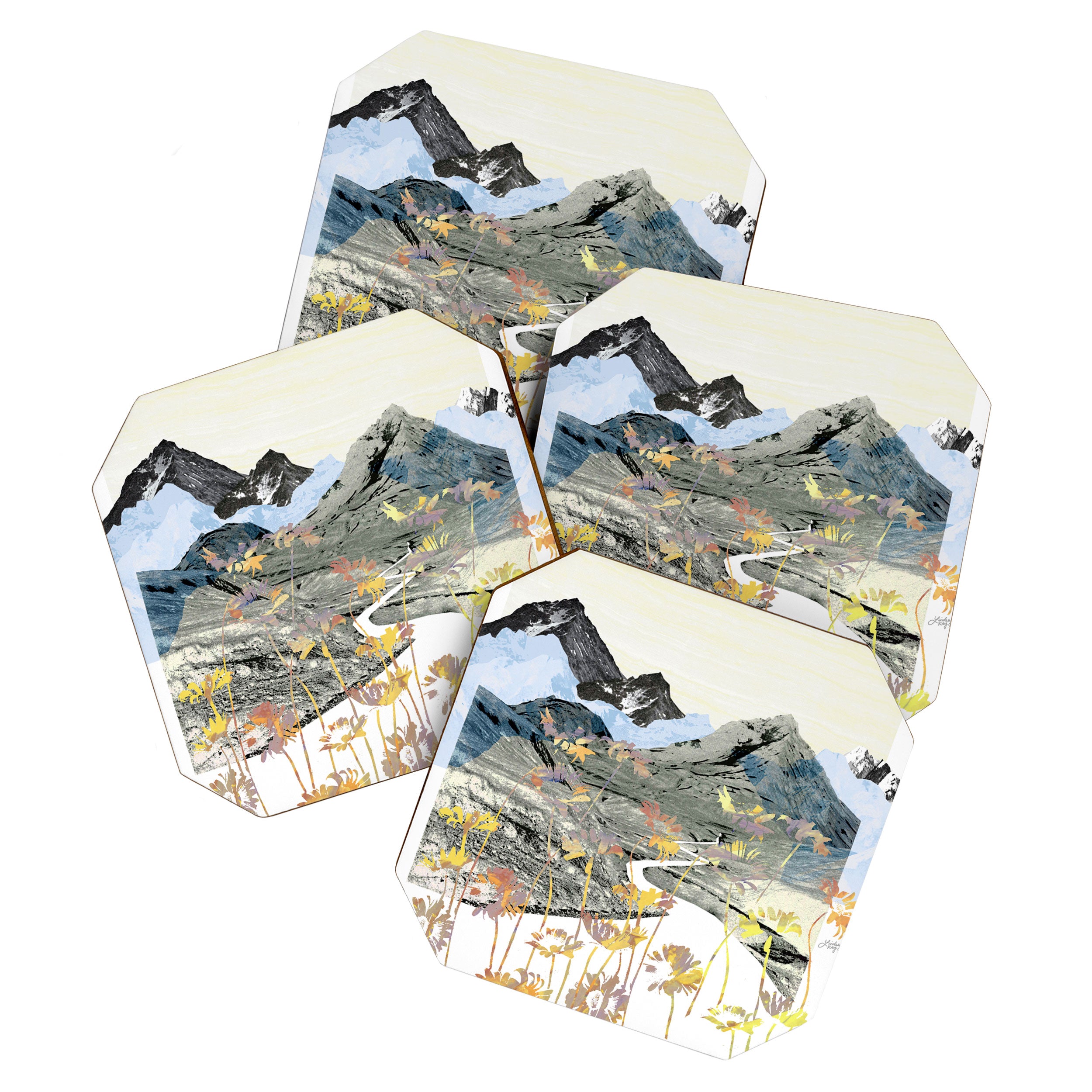 Daisy Mountain - Art Collage Coaster Gallery Image 1