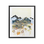 Daisy Mountain - Art Collage Framed Canvas Print Gallery Image 6