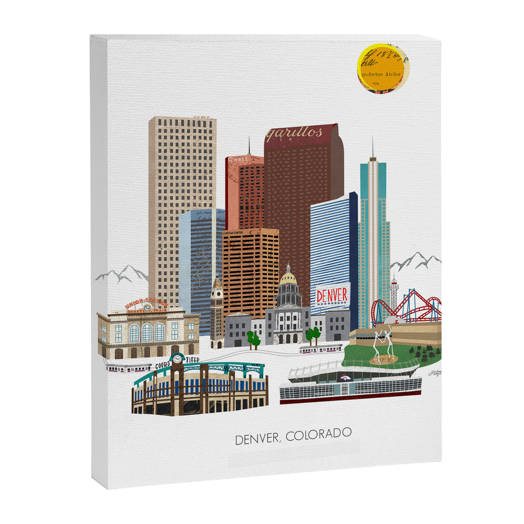 Denver Skyline Canvas Print Gallery Image 6