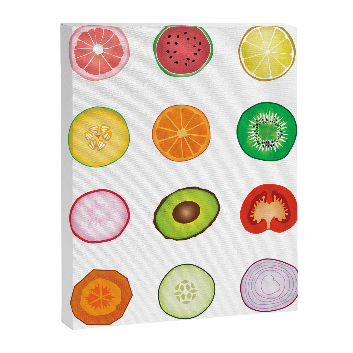 Fruits and Vegetables Collage Canvas Print Gallery Image 6