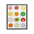 Fruits and Vegetables Collage Framed Canvas Print Gallery Image 6
