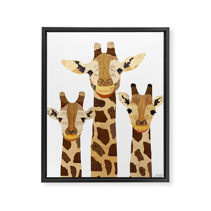 Giraffe Collage Framed Canvas Print Gallery Image 6