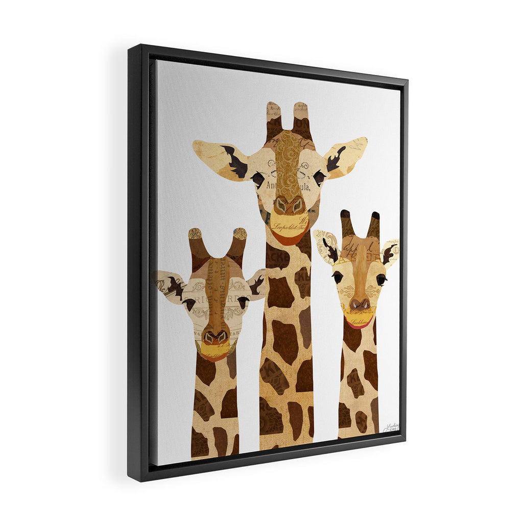 Giraffe Collage Framed Canvas Print Gallery Image 2