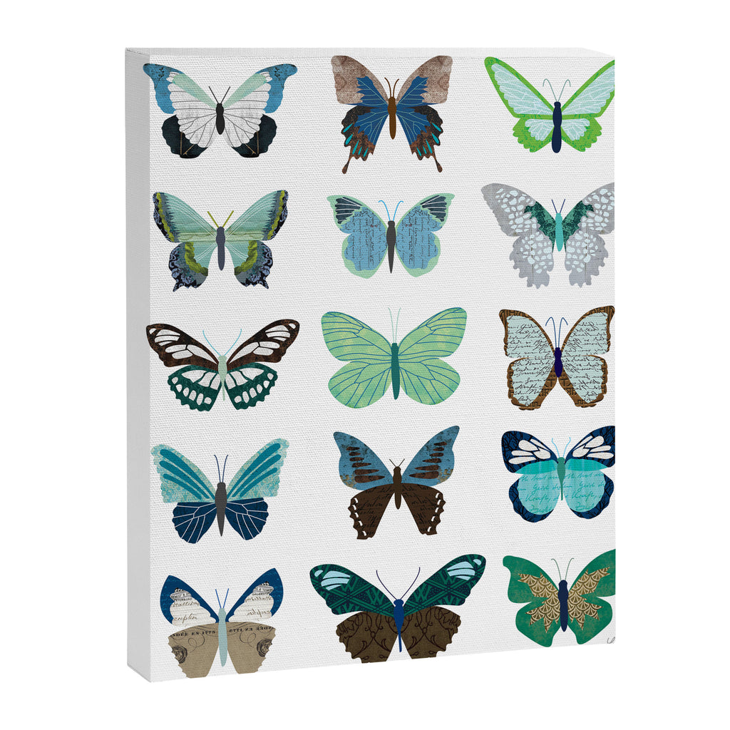 Green and Blue Butterflies Canvas Print Gallery Image 6