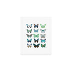 Green and Blue Butterflies Art Print Gallery Image 1