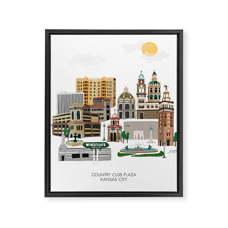 Kansas City Plaza Framed Canvas Print Gallery Image 6