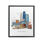 Kansas City Skyline Framed Canvas Print Gallery Image 8