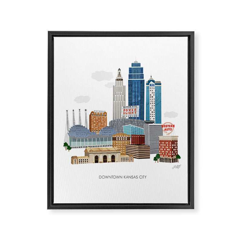 Kansas City Skyline Framed Canvas Print Gallery Image 8