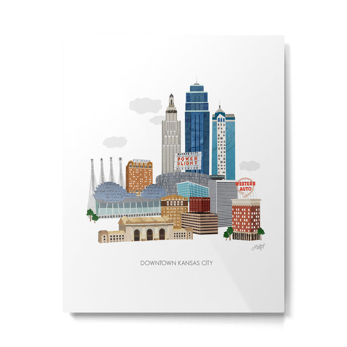 Kansas City Skyline Metal Print Gallery Image 1