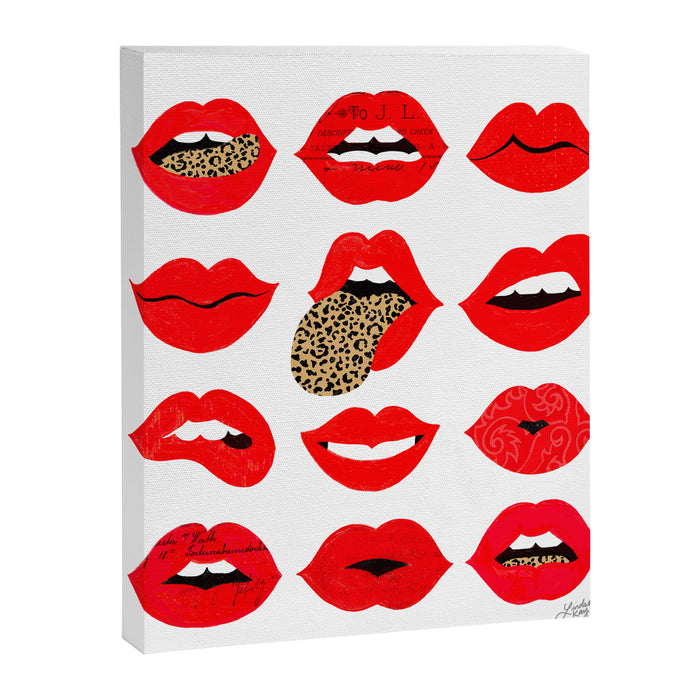 Leopard Lips of Love Canvas Print Gallery Image 1