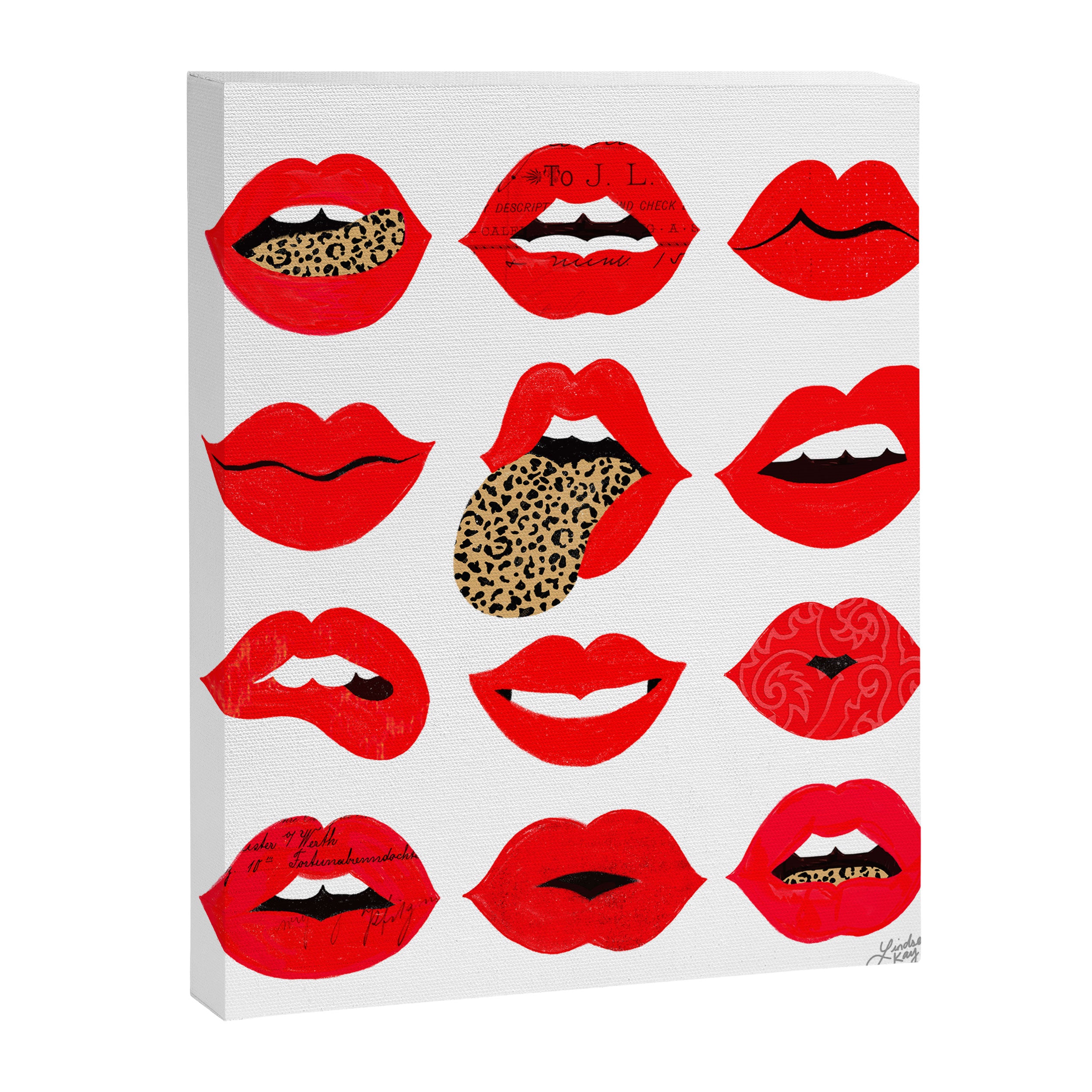 Leopard Lips of Love Canvas Print Gallery Image 6