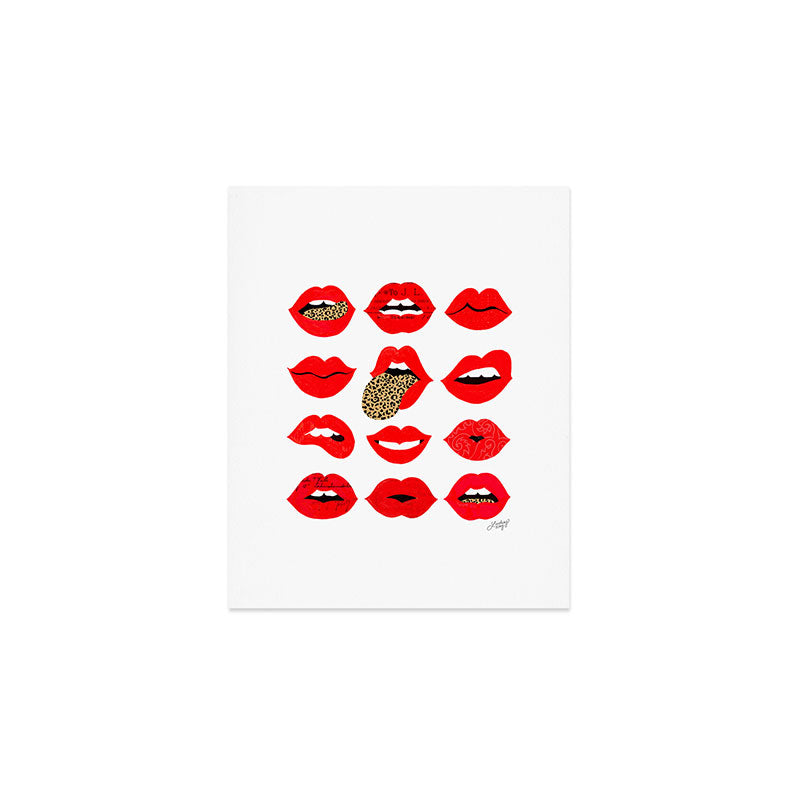 Leopard Lips of Love Art Print Gallery Image 1