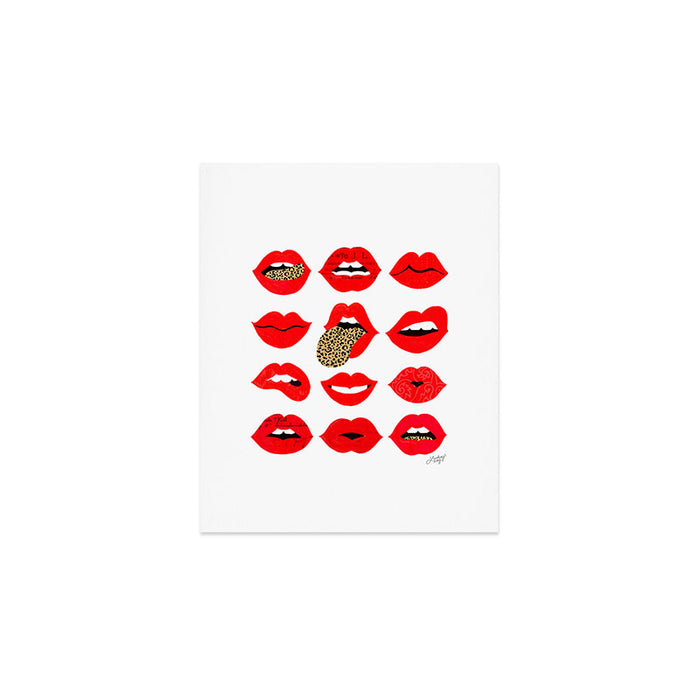 Leopard Lips of Love Art Print Gallery Image 1