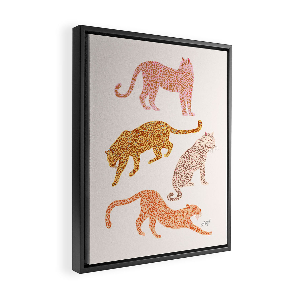 Leopards Framed Canvas Print Gallery Image 2