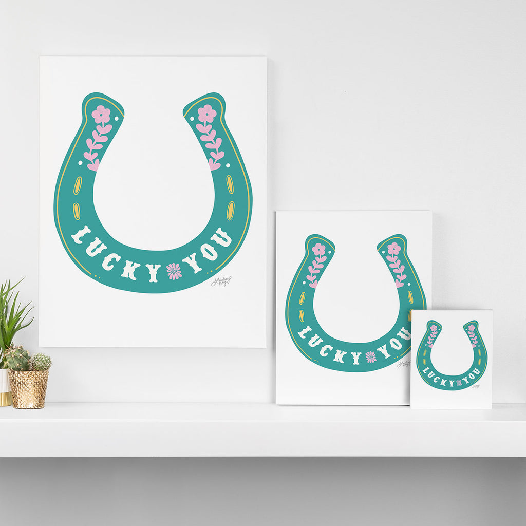 Lucky You Horse Shoe Canvas Print Gallery Image 3