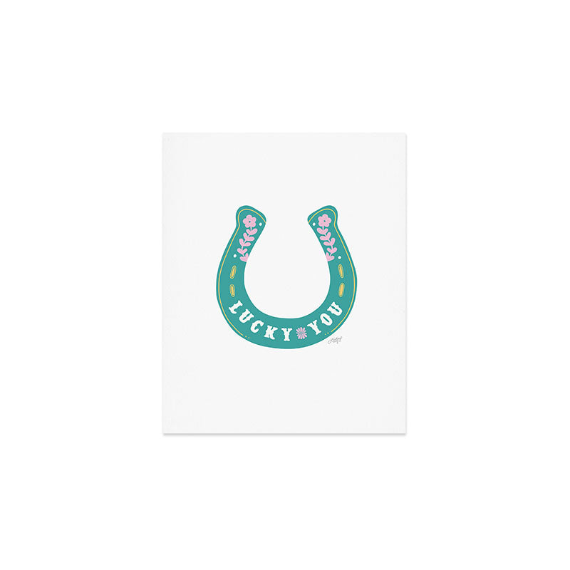 Lucky You Horse Shoe Art Print Gallery Image 1