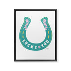 Lucky You Horse Shoe Framed Canvas Print Gallery Image 6