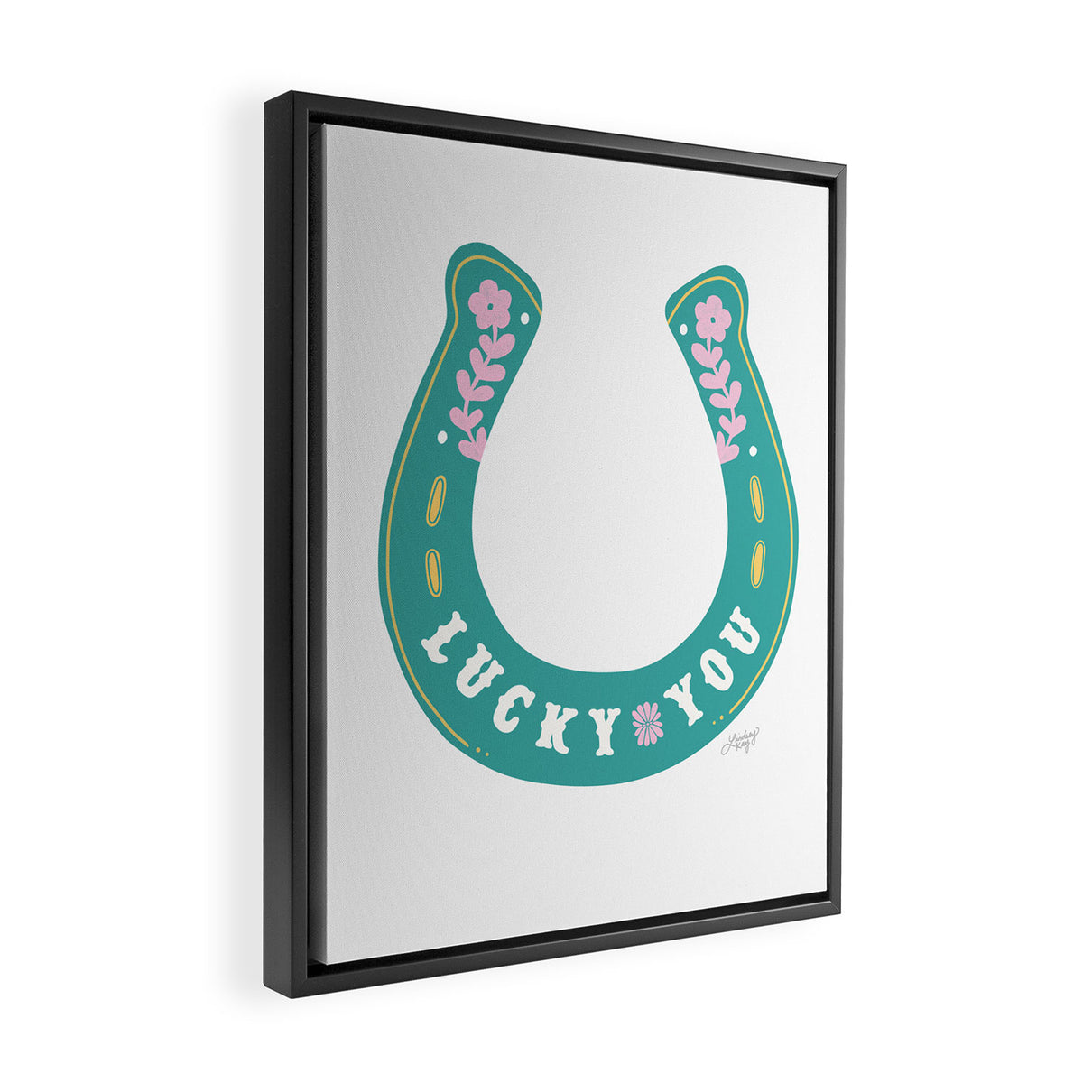 Lucky You Horse Shoe Framed Canvas Print Gallery Image 2
