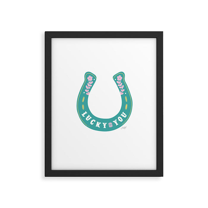 Lucky You Horse Shoe Framed Art Print Gallery Image 1