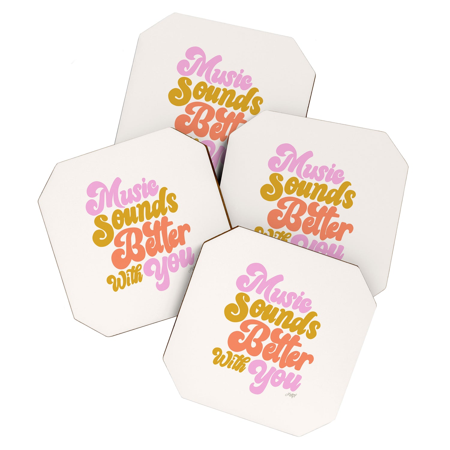 Music Sounds Better With You Coaster Gallery Image 1