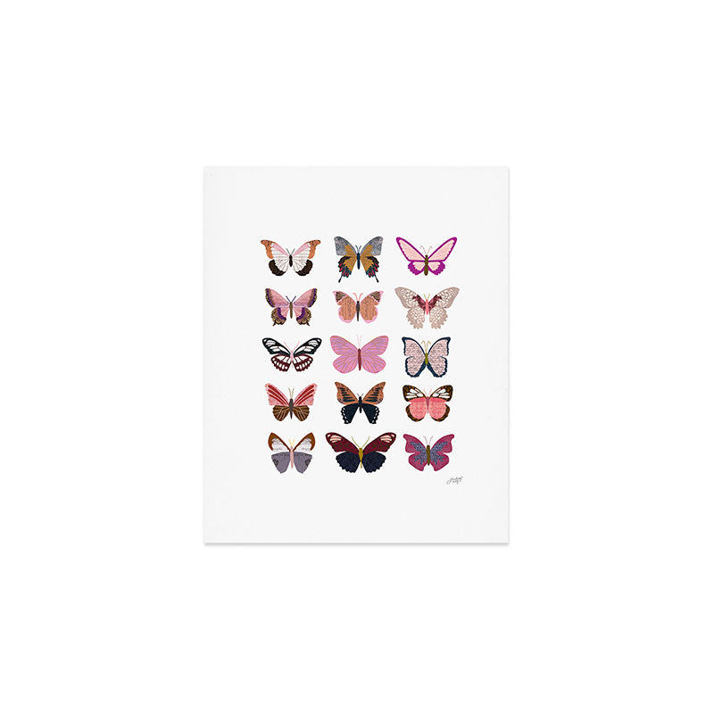 Pink Butterflies Art Print Gallery Image 1