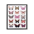 Pink Butterflies Framed Canvas Print Gallery Image 6