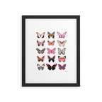 Pink Butterflies Framed Art Print Gallery Image 4