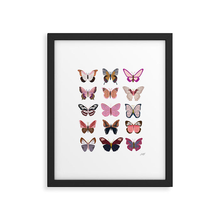Pink Butterflies Framed Art Print Gallery Image 1