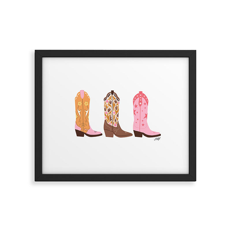 Pink Cowboy Boots  Framed Art Print Gallery Image 6