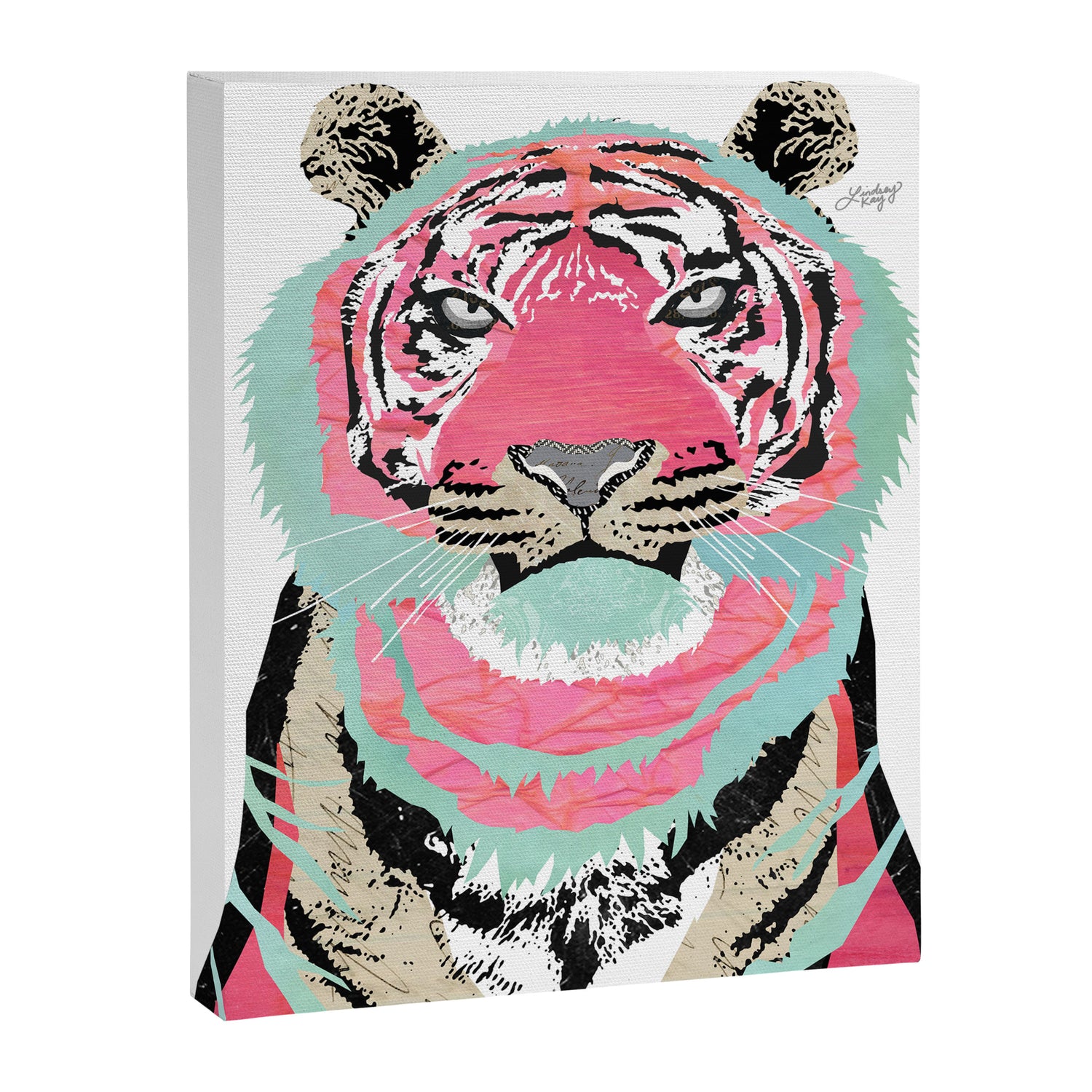 Pink Tiger Canvas Print Gallery Image 3