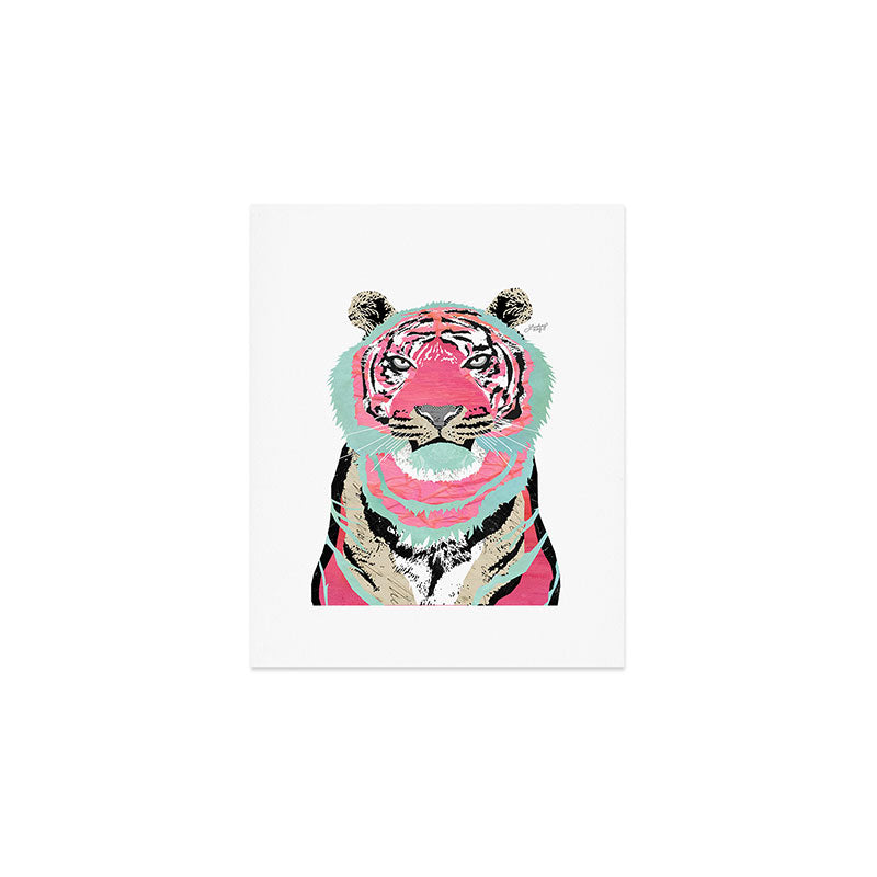 Pink Tiger Art Print Gallery Image 1