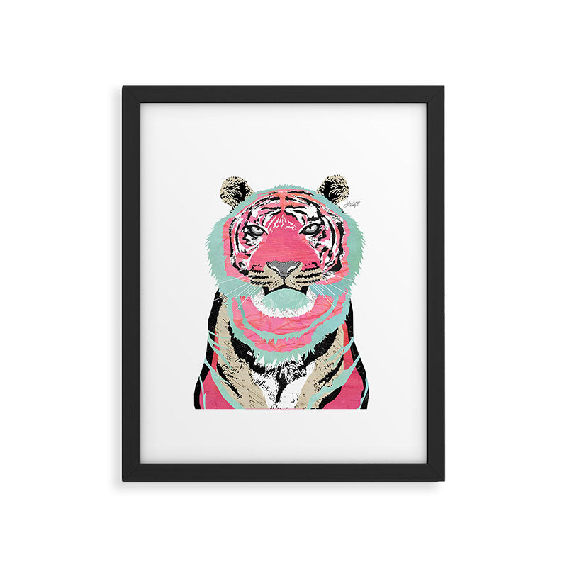 Pink Tiger Framed Art Print Gallery Image 6