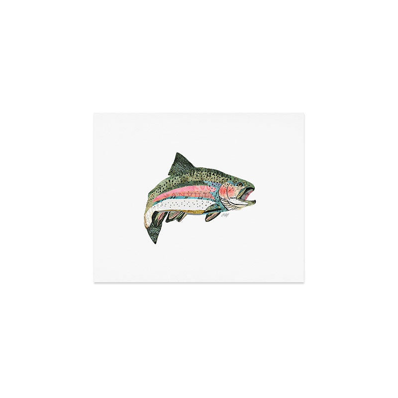 Rainbow Trout Collage Art Print Gallery Image 1