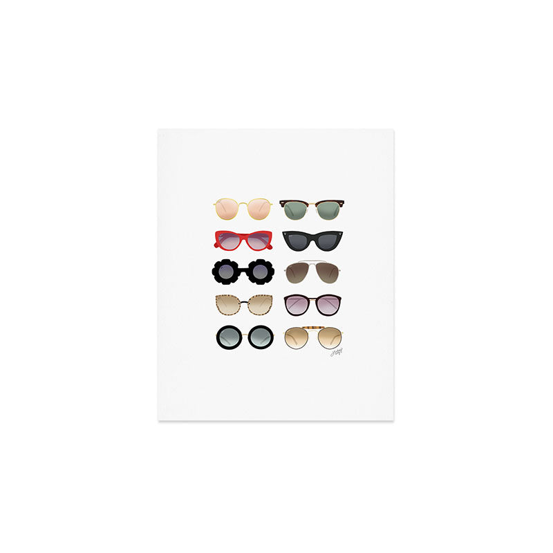 Ray Bans Sunglasses Illustration Art Print Gallery Image 1