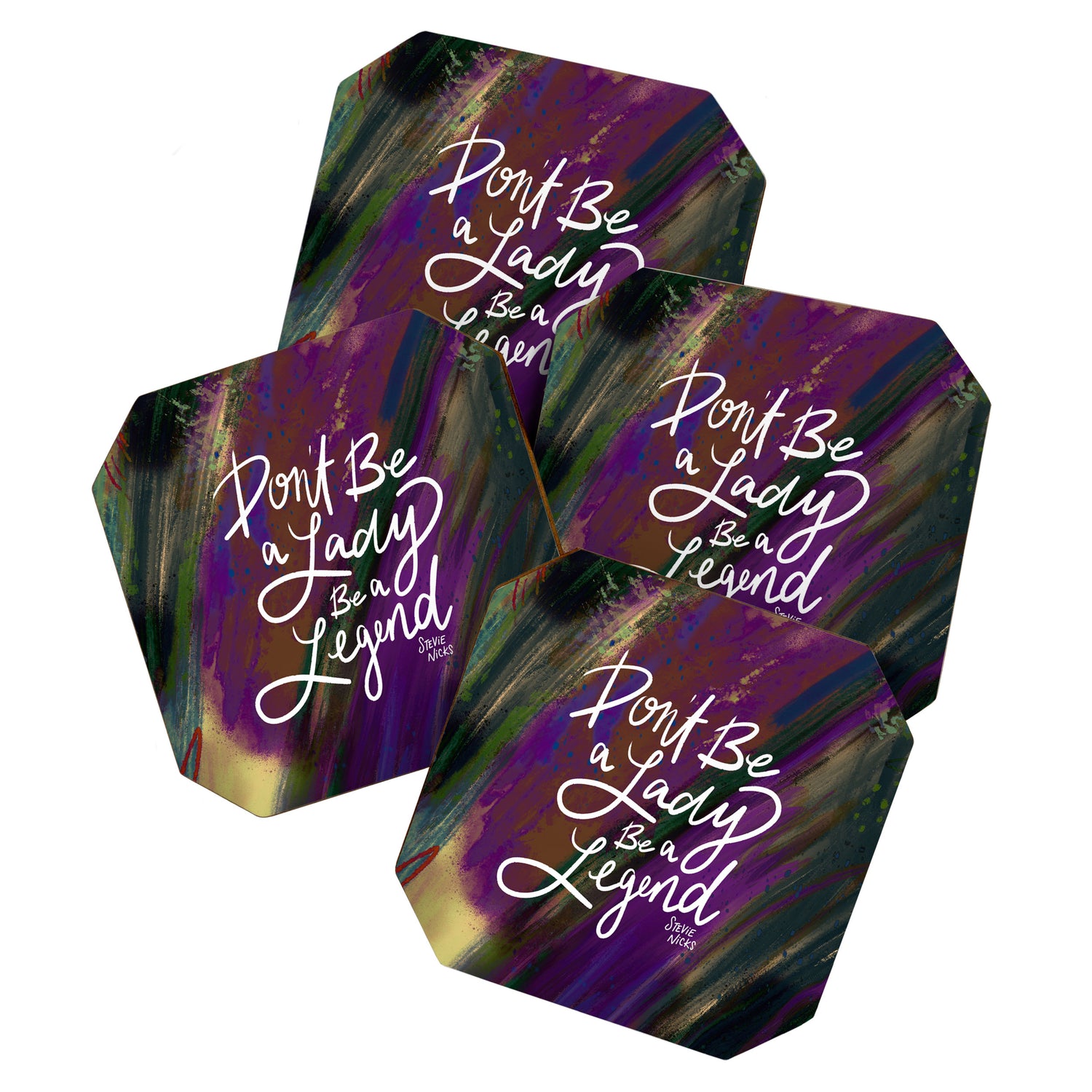 Stevie Nicks Quote - Don't be a Lady, Be a Legend Coaster Gallery Image 1